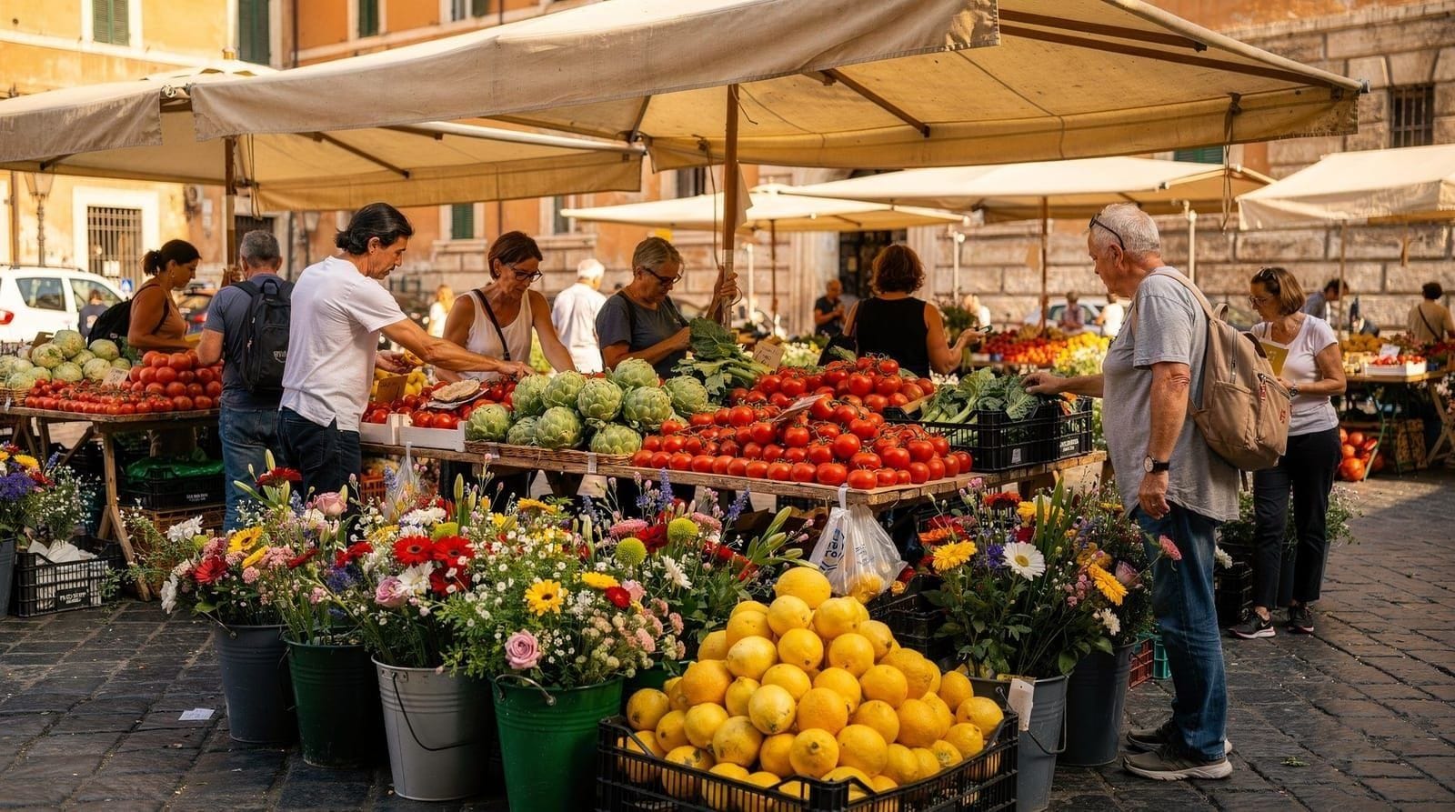 Campo de' Fiori market: what's real and what's for tourists — The honest guide to Campo de' Fiori's morning market — what it still does well, 